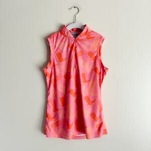 Swannies Pink + Orange Cowgirl Boot Sleeveless Rory Polo Youth Medium Golf